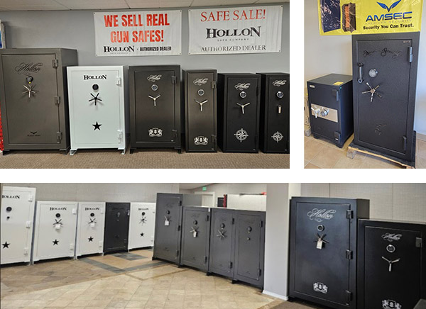 Hollon and AMSEC safes in our shop